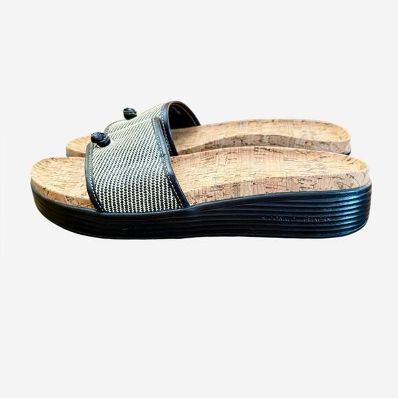 NWOT Donlad Pliner Farrah Black Canvas Slide Sandals – 10M - Picture 8 of 10